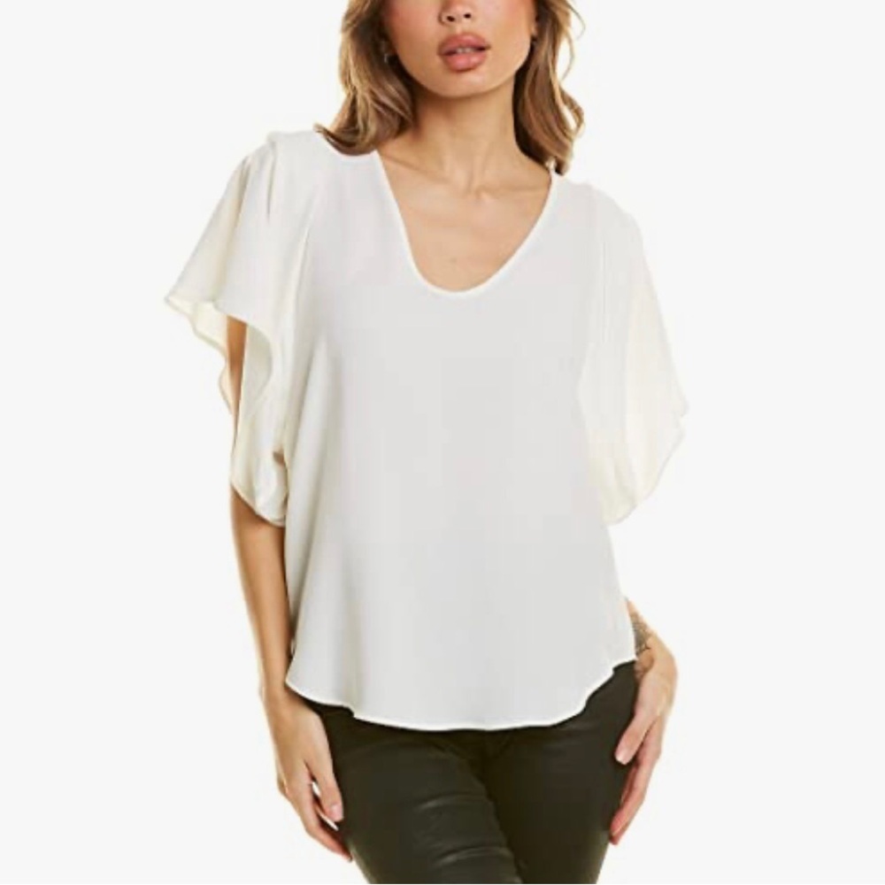 NWOT Trina Turk Women's Ruffle Sleeve Blouse